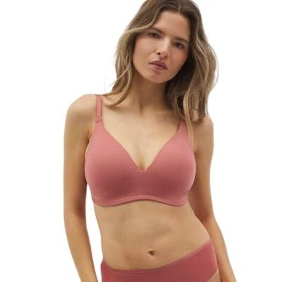 Soma Vanishing 360 Perfect Coverage Bra Womens Size 36DDD Clay Rose No Wire Sexy - Picture 1 of 8